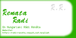 renata radi business card