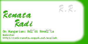 renata radi business card